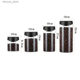 Food Jars Canisters Airtight Coffee Cylindrical Fresh-keeping Beans Moisture-proof Tank Jar Vacuum Food Container Storage L0308