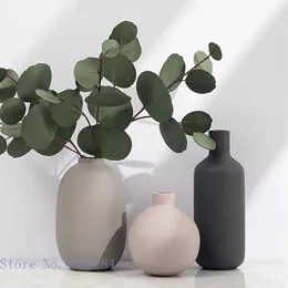 Kolorowe ceramiczne wazon okrągłe kulki cylindryczne układy kwiatowe Hydroponika kwiatowe wazon dekoracja ozdoby ceramiczne 240229