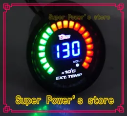 Black 2quot 52mm Car Motor Digital 20 LED EGT Exhaust Gas Temperature Gauge Auto Car Styling EGT Gauge9290717