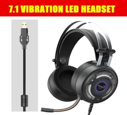 Neue 7 1-Kanal-Heimkino-Surround-Vibration Breathe LED-Gaming-Headsets Kopfhörer für Computer PS4 Web Bar5334611