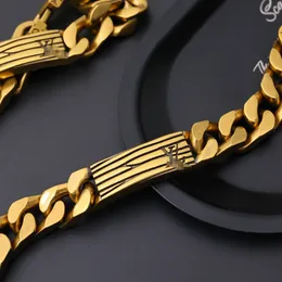 Men's Gold Epi Chain Bracelet Designer Luxury