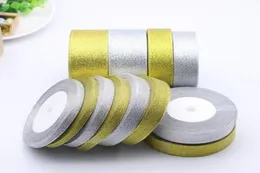 250 Yardsroll Handmade Gold and Silver Onion Ribbon Metallic Luster Wedding Christmas Decoration DIY Webbing Card Gift Wrapping6163309