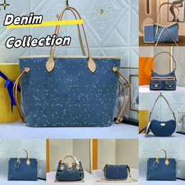 Sunset Denim Ingot Unterarmtasche Coussin Damentasche Designertasche Lou Vitt Umhängetasche Handtasche Tasche hochwertige Tragetasche 46855 44473 44464 40995 46856