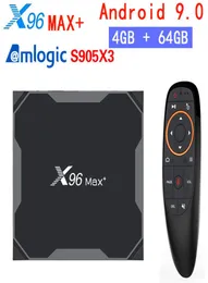 X96 Max Smart TV BOX Android 90 Amlogic S905X3 Четырехъядерный процессор 4 ГБ 64 ГБ 24G5 ГГц Wi-Fi Bluetooth 1000M 8K Телеприставка с голосовым пультом1055153