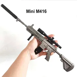 Gun Toys 1 3 Sniper Gun Mini M416 AK47 Löstagbar legering Gun Awm Barrett Model Metal Gun Toy Gun Boys Gifts 240307