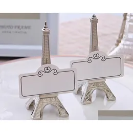 Party Decoration 12Pcs Eiffel Tower Name Number Menu Table Place Card Holder Clip Wedding Baby Shower Party Reception Drop Delivery Ho Dhdqt