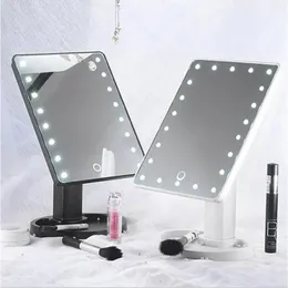 16/22 LEDs Espelho de maquiagem com LED Touch Luz ajustável Espelho cosmético iluminado Espelho de vaidade Espejo De Maquillaje De Mesa 240219