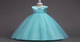 Europeiska amerikanska flickor prinsessklänningar broderi blomma gasväv barn bröllopsklänning design barn formell klänning för födelsedag dinn8231344