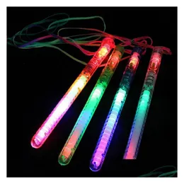 LED Light Sticks New Flashing Wand LED Glow Light Up Stick Patrulha Piscando Concert Party Favors Fornecimento de Natal Cor Aleatória B910 Dro Dh0Pr