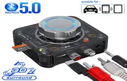 Bluetooth 5.0 O Alıcı 3D Stereo Müzik Kablosuz Adaptör TF Kart RCA 3.5mm 3.5 Aux Jack Otomobil Kiti Kablolu Hoparlör Kulağı 1026448