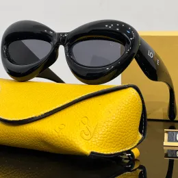 豪華なデザイナーLoweeサングラス女性のための男性UV保護メガネレターカジュアルな眼鏡