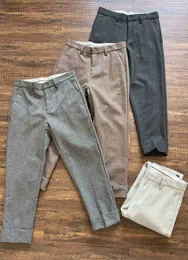 Pants Designer Pants Mans TB Pants Sweatpants Wool Autumn and Winter Dress Pants Straight Pants Gentleman Business Pants Mens Sweatpants Byxor Brands 240308