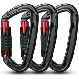 2pcs carabiner مقطع متين carabiner keychain السنانير carabeaner تحمل وزن 24KN 240223