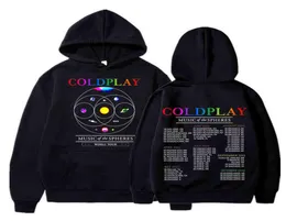 2022 Coldplay Música do Spher Tour Hoodie Hip Hop Rock Band Men039s Moletons Oversize Vintage Pulôver Streetwear7598467