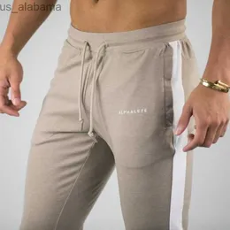 Men's Pants Alphalete Brand Fitness Men Gyms Pants Fashion Cotton Pencil Pants Bodybuilding Trousers High Jogger 240308