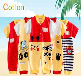 New Toddler Short Sleeve 2016 Baby OnePiece Romper Mandarin Collar 100 Cotton Cheap Kid Clothing 8 Styles Whole 7127570