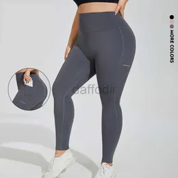 بنطلون نشط LU Plus Size Sports Pocket Legging Running Hip Female High High High High Light Light Huga Pants 240308