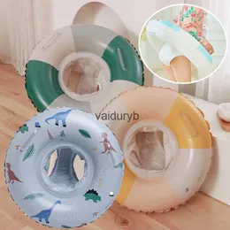 Bath Toys Inflatable swimming lifebuoy baby ring tube inflatable seat childrens reusable handle H240308