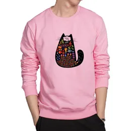 Fat Cat Colorful Hoodie Men Creative Design Personlighet Sweatshirt Harajuku Anime Hoodie Original Brand Japanese Streetwear1774943