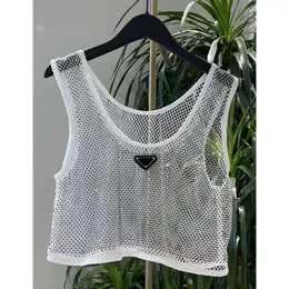 designer t shirts womens t shirts designer women shirt summer fashion loose camisole hollowed out short tank top new sexy light luxury women's clothing WW