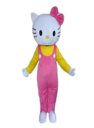 2019 Factory Direct Pink Cat Mascot Animal Costume Halloween Christmas Beast Performance Mascot Costume Adult Size1405934