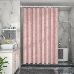 Cortinas de chuveiro cortina de pano de linho grossa para banheiro de banheiro de alto peso Drapes de banheira à prova d'água