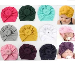 Cappello per neonato Cappello indiano con ciambella a spirale per cappelli berretti Maternità 2018 Autunno Primavera 12 colori esportati6846278