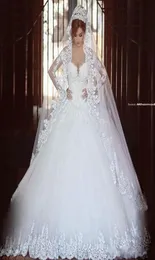 Novo barato branco marfim véus de noiva casamento acessórios para o cabelo longo cristal frisado renda tule catedral comprimento 3 m véu da igreja wi2565677