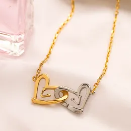 Fashion Designer Brand Jewelry Neckalce 18k Gold Letter Pendant High-end Stainless Steel Crystal Necklaces Chains Birthday Wedding Gifts