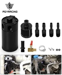 PQY Universal Billet Aluminium Baffled Oil Catch Can Tank med Breather Filter Engine Mini Oil Separator PQYTK923620278