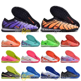 Presentväska Mens Football Boots Ronaldo Cr7 Mercuriales Vapores 15 XV Elite IC TF Turf Tns Cleats Mbappe Superfiys 9 Soccer Shoes Tops Inhoor Trainers Botas de Futbol