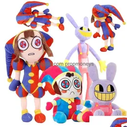 Filmer TV Plush Toy the Amazing Digital Circus P Söt tecknad clown mjuk fylld docka rolig tjej födelsedag julklapp drop deli dhyx8