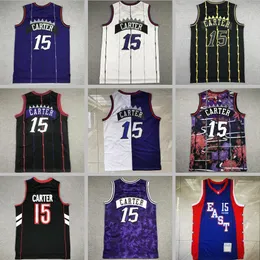 Koszykówka Vince Carter Black Purple White Classics Retro Men Men Młodzież S-xxl Sport Jersey