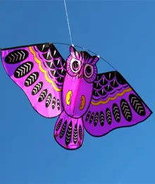 4 pcs 11050cm owl kite whole with line easy to fly outdoor toy for children 4 color good flying high altitude kids gifts4465089