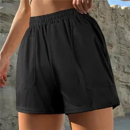 Gymkläder Kvinnor Fitness Running Shorts Women's Summer Thin Style Loose Pants Stor storlek Wide Ben High midja A-Word Sports