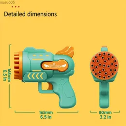 Piaska gra Water Fun Electric Bubble Gun Machine - Przenośna zabawka na zewnątrz z światłem LED - Idealny prezent dla dzieci (baterie bąbelkowe nie włożone)