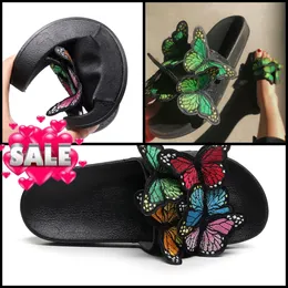 2024 TOP GAI SLIPPER Sandal Platform Slippers Butterfly Slippers Womans Summer Flat Flip Flop Flop Outdoors Sliders Beach Shoe 36-41