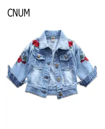 CNUM Girls Jackets Spring Cotton Kids Girls Jackets amprockar för barn Autumn Denim Coats Children Designer Clothing Print 2017 8101050