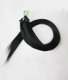 10quot26quot 05g s 200s grau 8a laço brasileiro micro anel extensões de cabelo humano 100remy cabelo virgem em linha reta cor escura 101977235