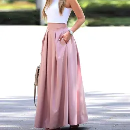 Dresses Stylish Pleated Maxi Skirts Women's Spring Sundress Zanzea 2023 Casual High Waist Long Vestidos Female Solid Faldas Saia 7