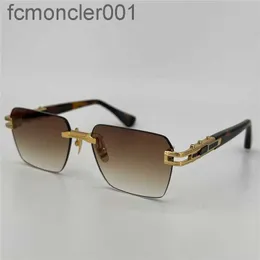 Sonnenbrille für Damen und Herren, Sommer, Meta-evo One Dts-147-Stil, Anti-Ultraviolett, Retro-Platte, quadratisch, rahmenlos, Brille, zufällige Box, GFD1