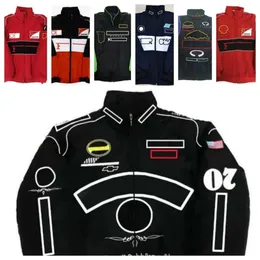 F1レーシングジャケット秋と冬のフル刺繍綿服スポットセールスカーロゴフル刺繍ジャケットカレッジレトロバイクジャケットワイ