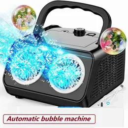 Sand Play Water Fun Baby Bath Toys Automatic Bubble Mane Upgrade Flower With 2 Fans 50000+Bubbles Per Minute Bubbles For Kids Portable Maker H240411