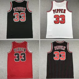 Basketball 33 Pippen White Red Black Classics Retro Men Men Młodzież Młodzież S-XXL Sport Jersey