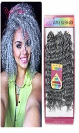 Högkvalitativ tress strand curl hårförlängningar virkade hårförlängningar syntetiska flätning hår jerry curldeep wave marley brai6445583