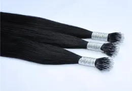 1 svart färg silke rak peruansk nano ring mänskliga hårförlängningar 08g s 200g pack fabrik s alla färger förlängningar4780011