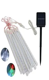 Edison2011 8 Stück 30 cm solarbetriebene LED-Meteorschauer-Regenleuchte, Gartenbaum-Urlaubsröhrenlicht, wasserdichter solarbetriebener LED-Streifen 6739937