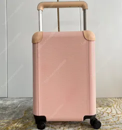 10A hochwertige Koffer 55 Horizon Spinner Designer Reisetasche Männer Rollgepäck 55 cm Wasserwelligkeit Echtes Leder rosa Gepäck Designer Reise kostenloser Versand