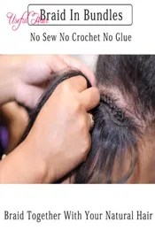 capelli vergini brasiliani intrecciano chiusura capelli onda del corpo treccia in fasci brasiliani cucire estensioni dei capelli per donne nere marley high5405068