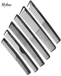 6 Projekty Profesjonalne odporne na ciepło Zestaw grzebienia węglowego Czarna fryzura fryzjerowa W grzebieniu fryzjerskie w włóknie węglowym M062887747